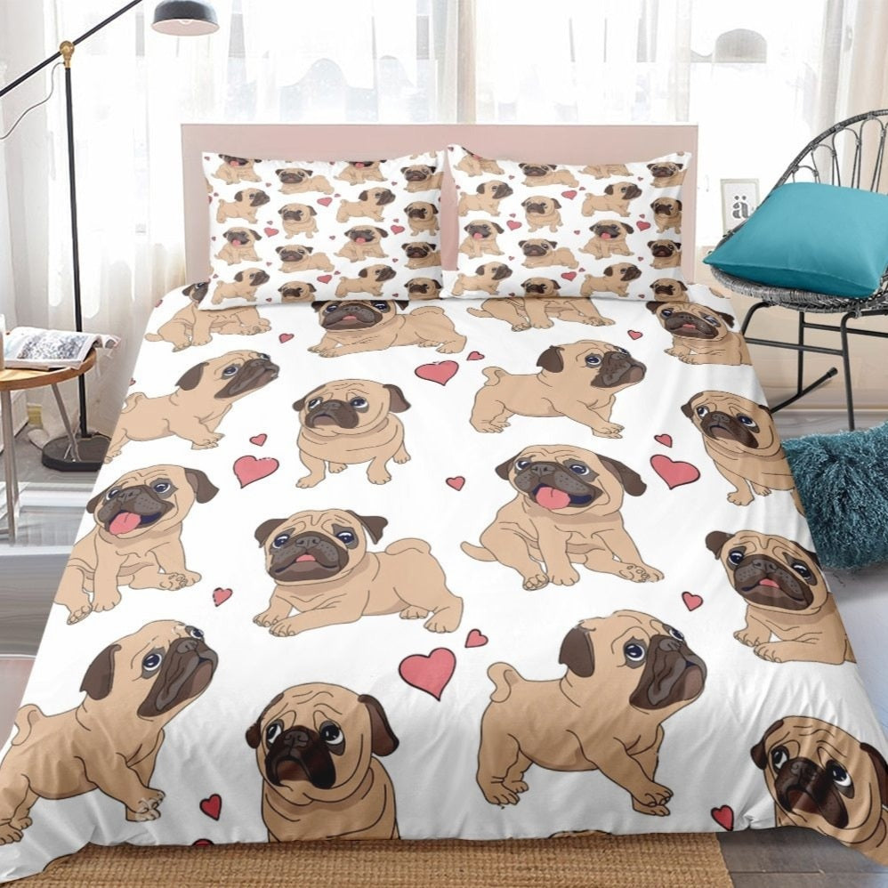 cartoon-pug-puppy-duvet-bedding-set