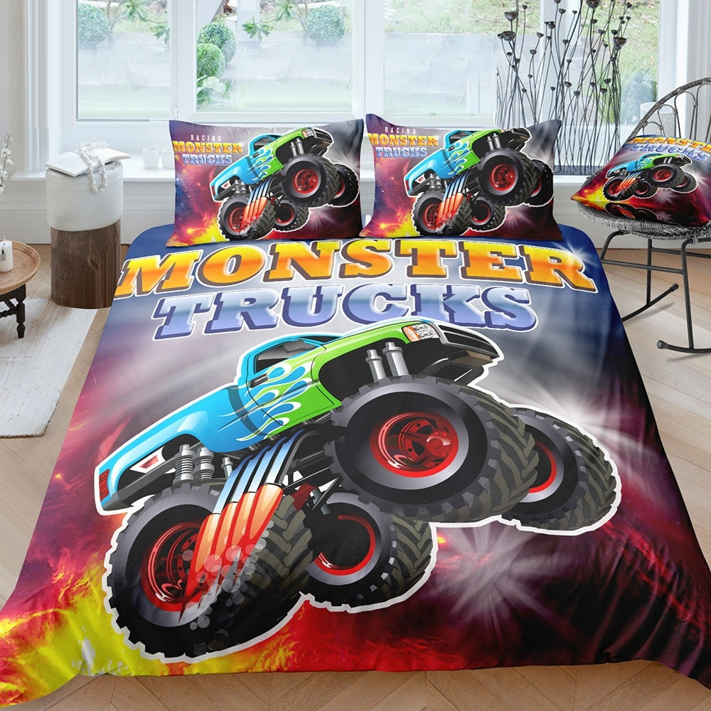 flying-monster-truck-duvet-bedding-set