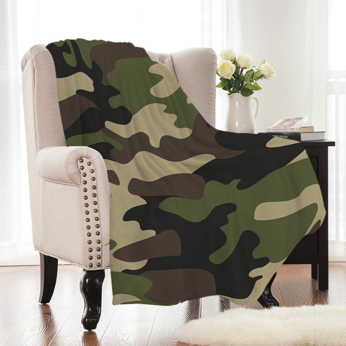 green-camouflage-throw-blanket